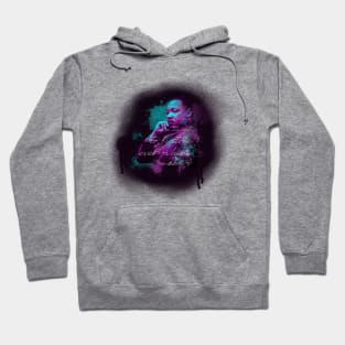 MLK Watercolor Spray Paint Portrait Hoodie